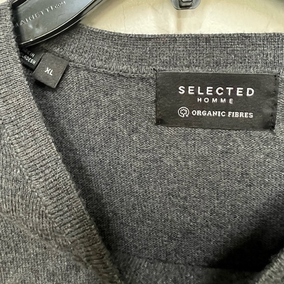 SELECTED HOMME Daniel Crewneck cotton and cashmere Sweater size XL - Picture 7 of 9